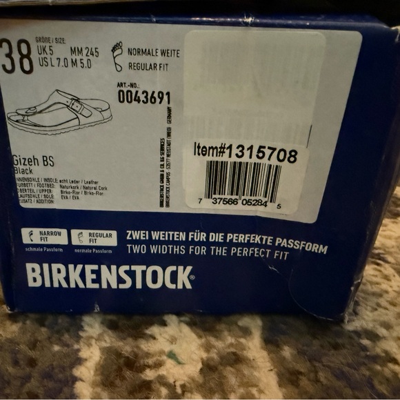 Birkenstock Black Sandals Gizeh 38 - Picture 7 of 8